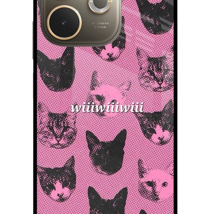 Pink Cats Oppo A5 Pro 5G Glass Case