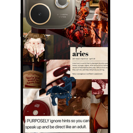 Zodiac Aries Oppo A5 Pro 5G Glass Case