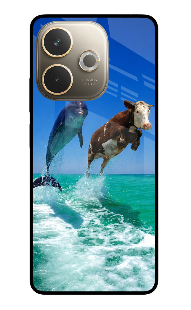 Dolphin vs Cow Oppo A5 Pro 5G Glass Case