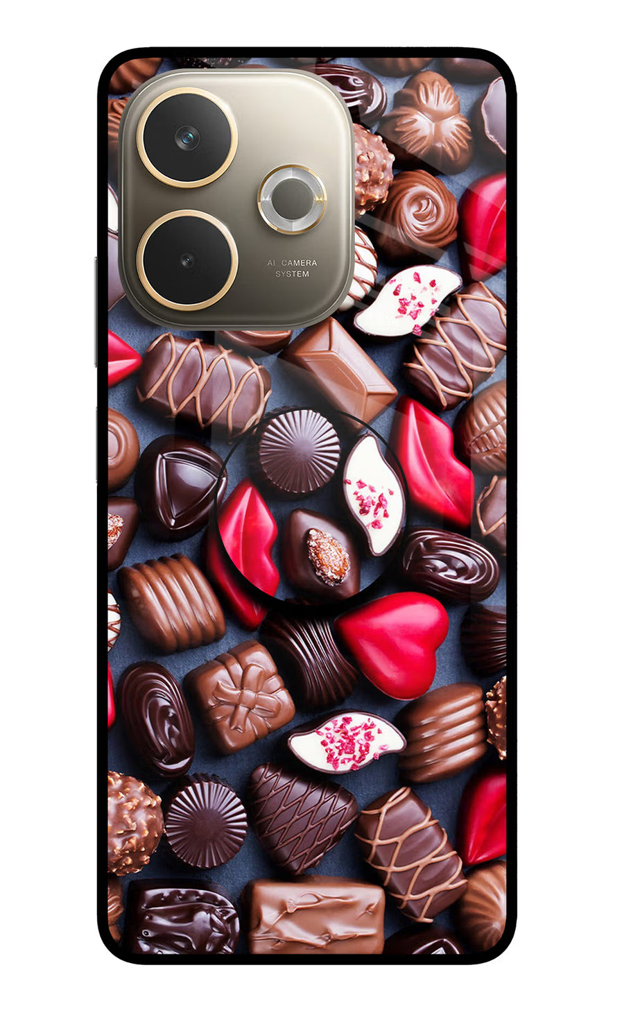 Chocolates Oppo A5 Pro 5G Pop Case, Glass case