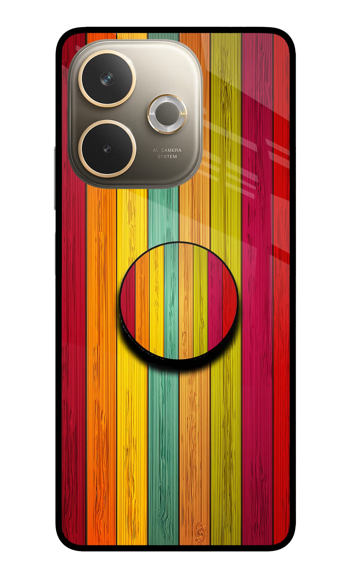 Multicolor Wooden Oppo A5 Pro 5G Pop Case by Casekaro