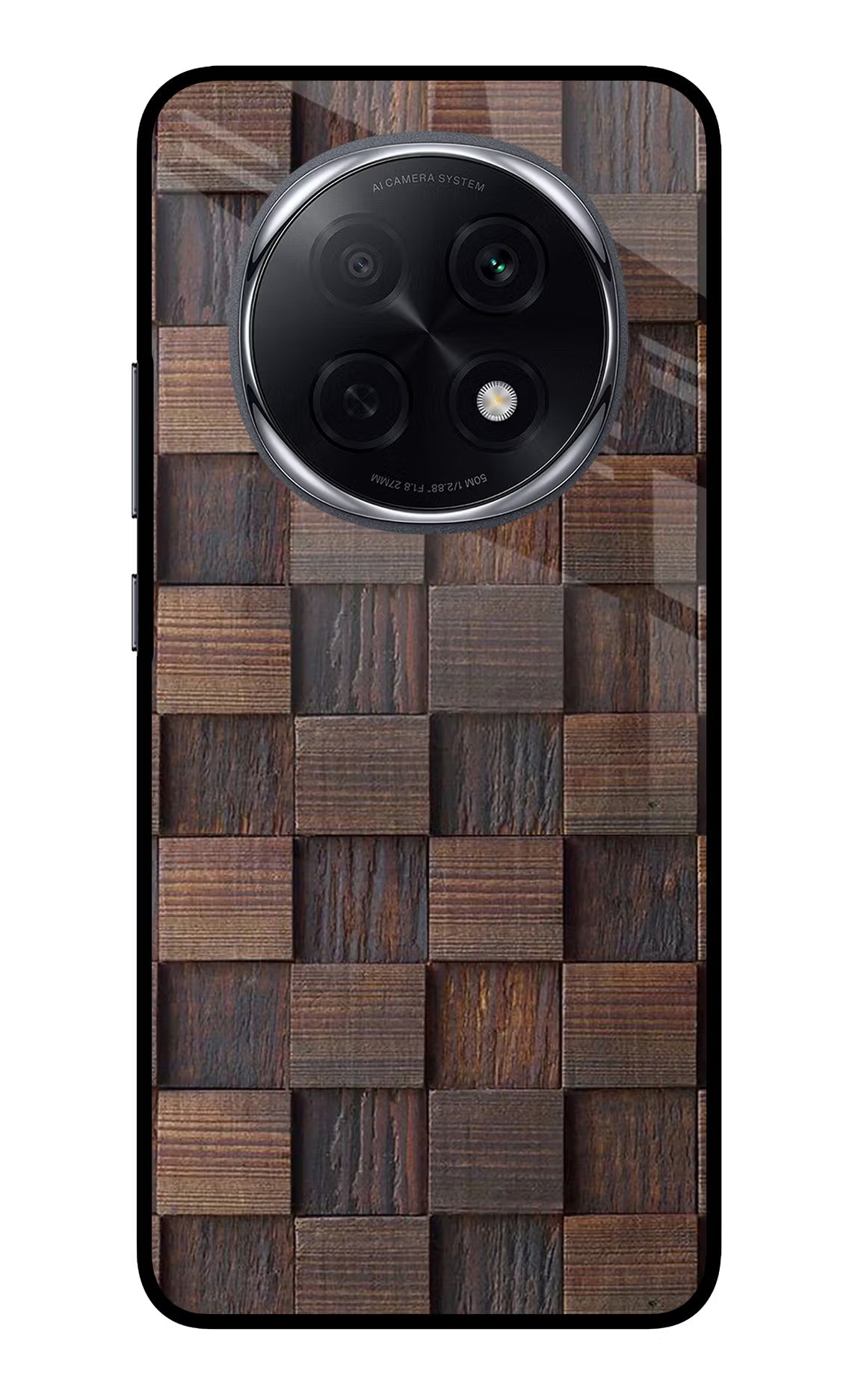 Wooden Cube Design Oppo F29 Pro 5G Glass Case Back Cover by Casekaro