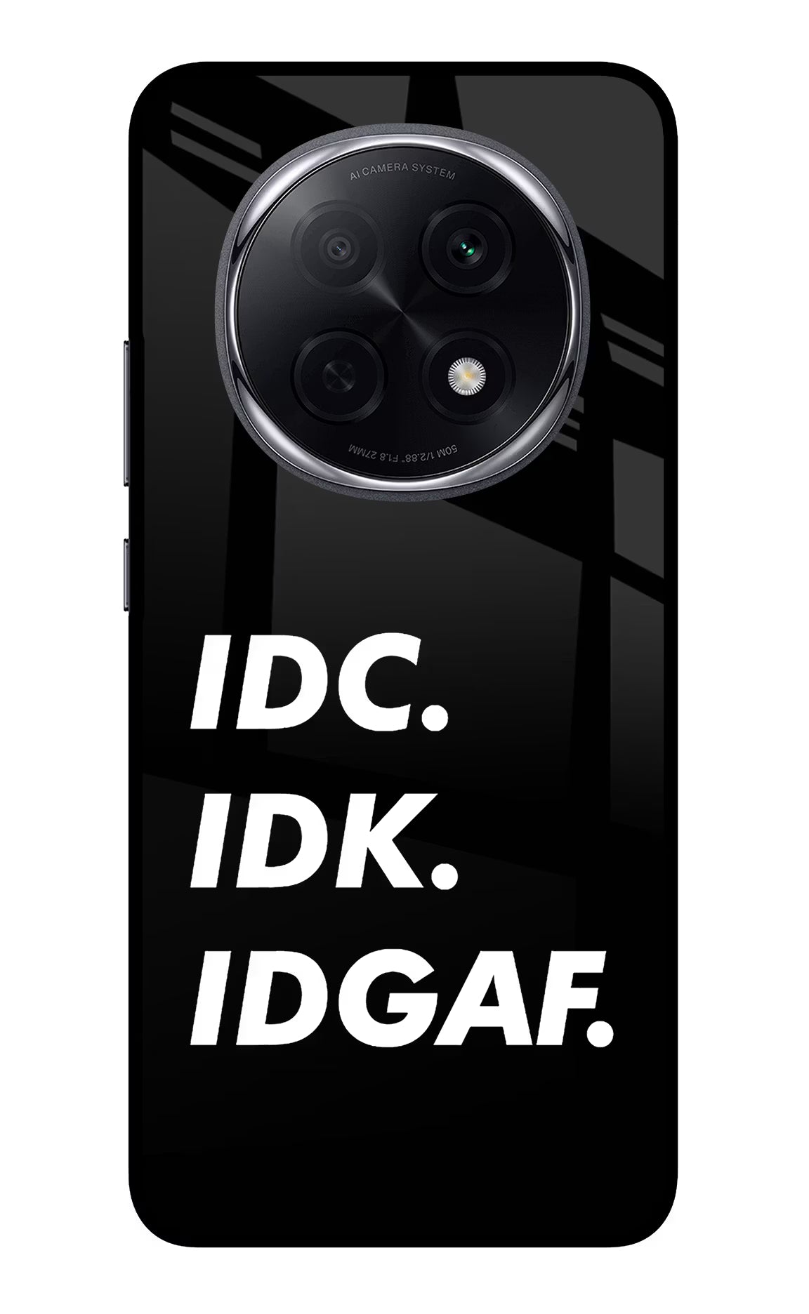 Idc Idk Idgaf Oppo F29 Pro 5G Glass Case Back Cover by Casekaro