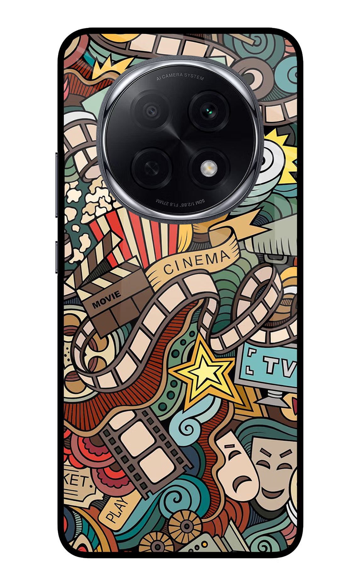 Cinema Abstract Oppo F29 Pro 5G Glass Case Back Cover by Casekaro