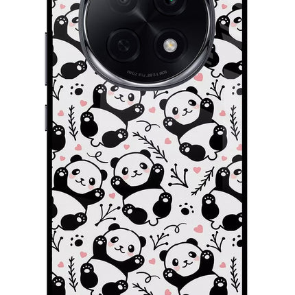 Cute Panda Oppo F29 Pro 5G Glass Case Back Cover by Casekaro