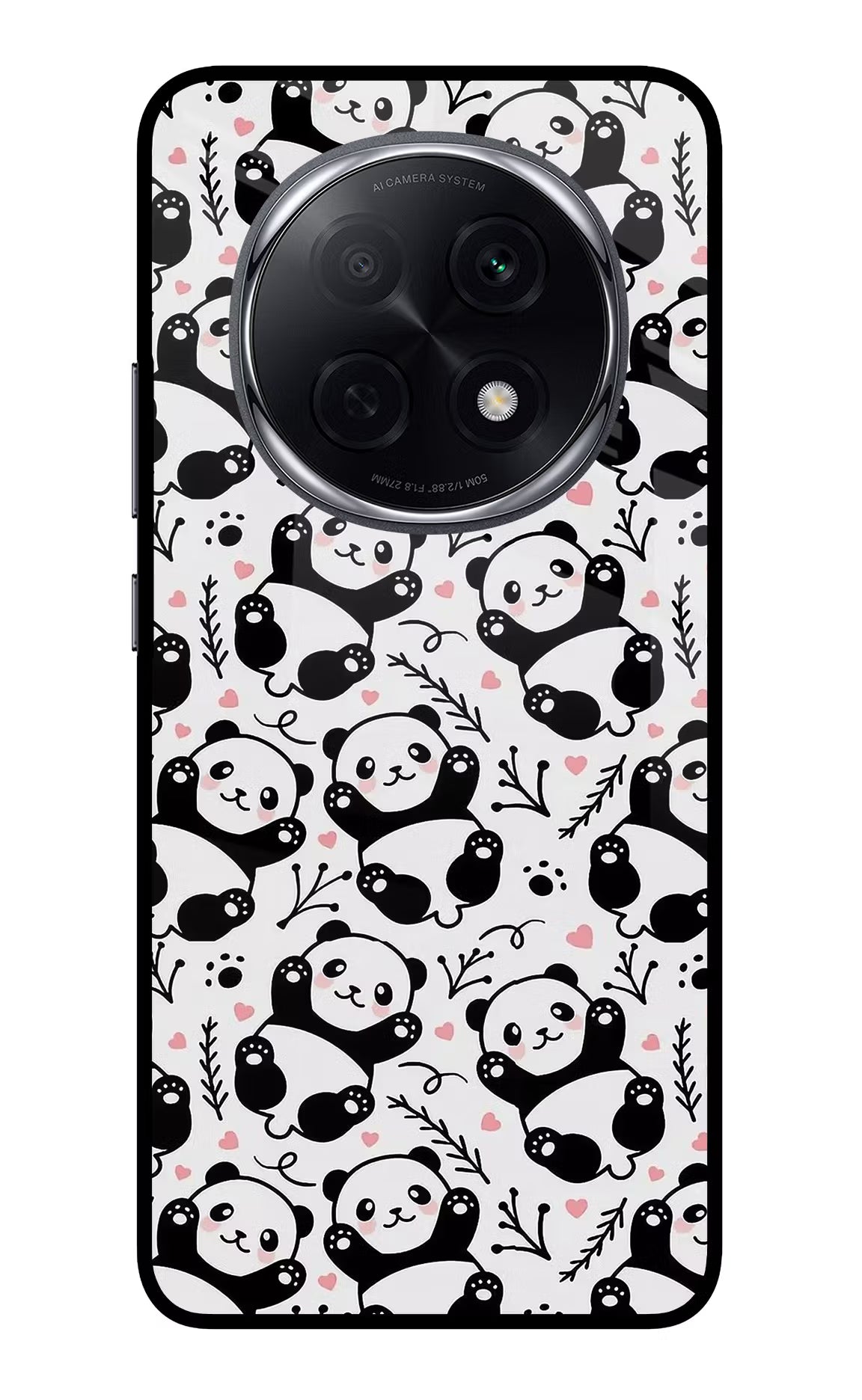 Cute Panda Oppo F29 Pro 5G Glass Case Back Cover by Casekaro