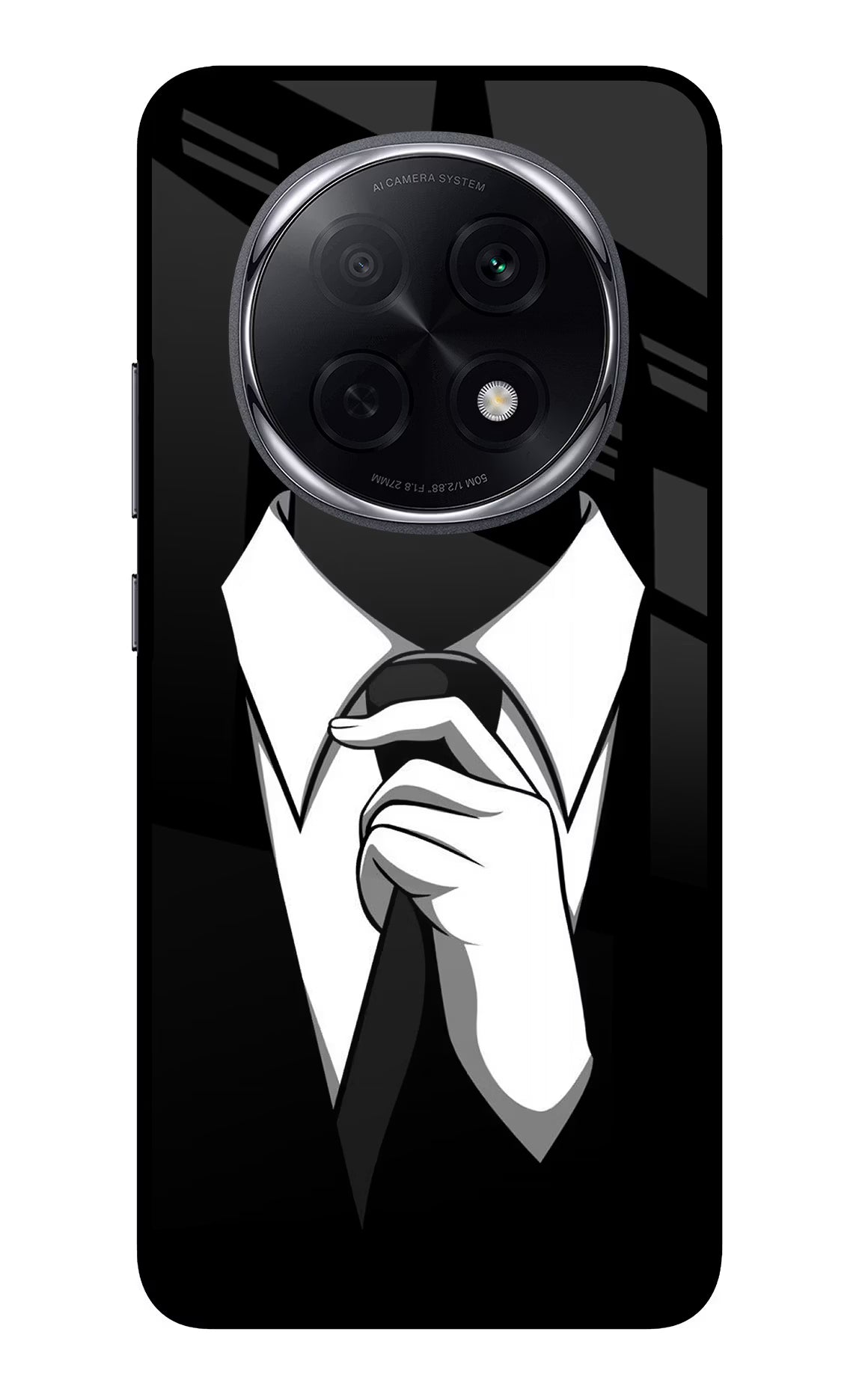 Black Tie Oppo F29 Pro 5G Glass Case Back Cover by Casekaro