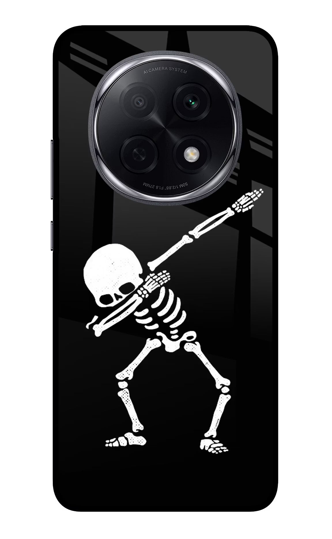 Dabbing Skeleton Art Oppo F29 Pro 5G Glass Case Back Cover by Casekaro