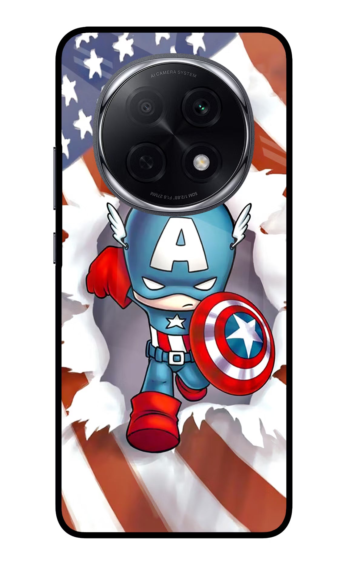Captain America Oppo F29 Pro 5G Glass Case Back Cover by Casekaro