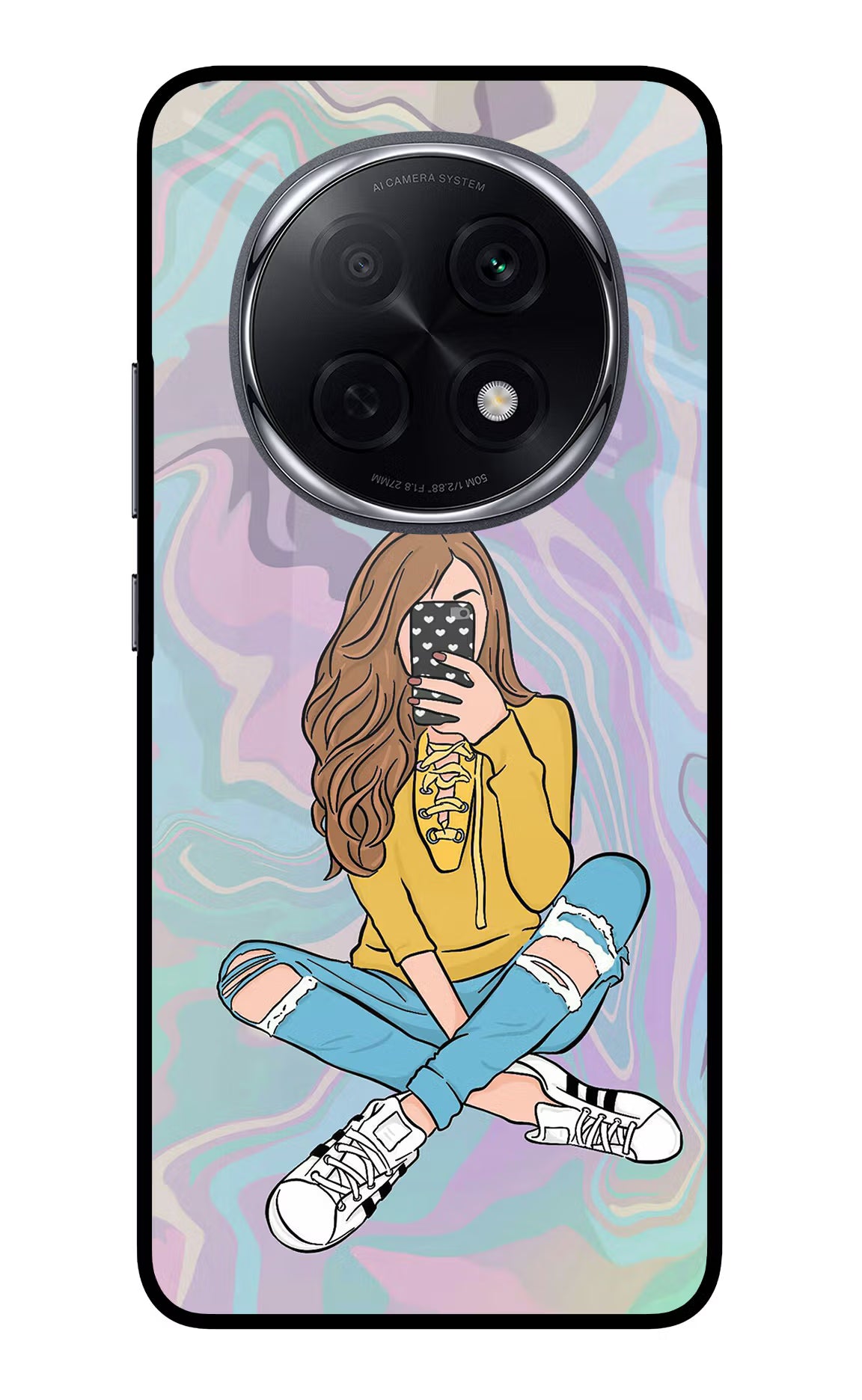 Selfie Girl Oppo F29 Pro 5G Glass Case Back Cover by Casekaro