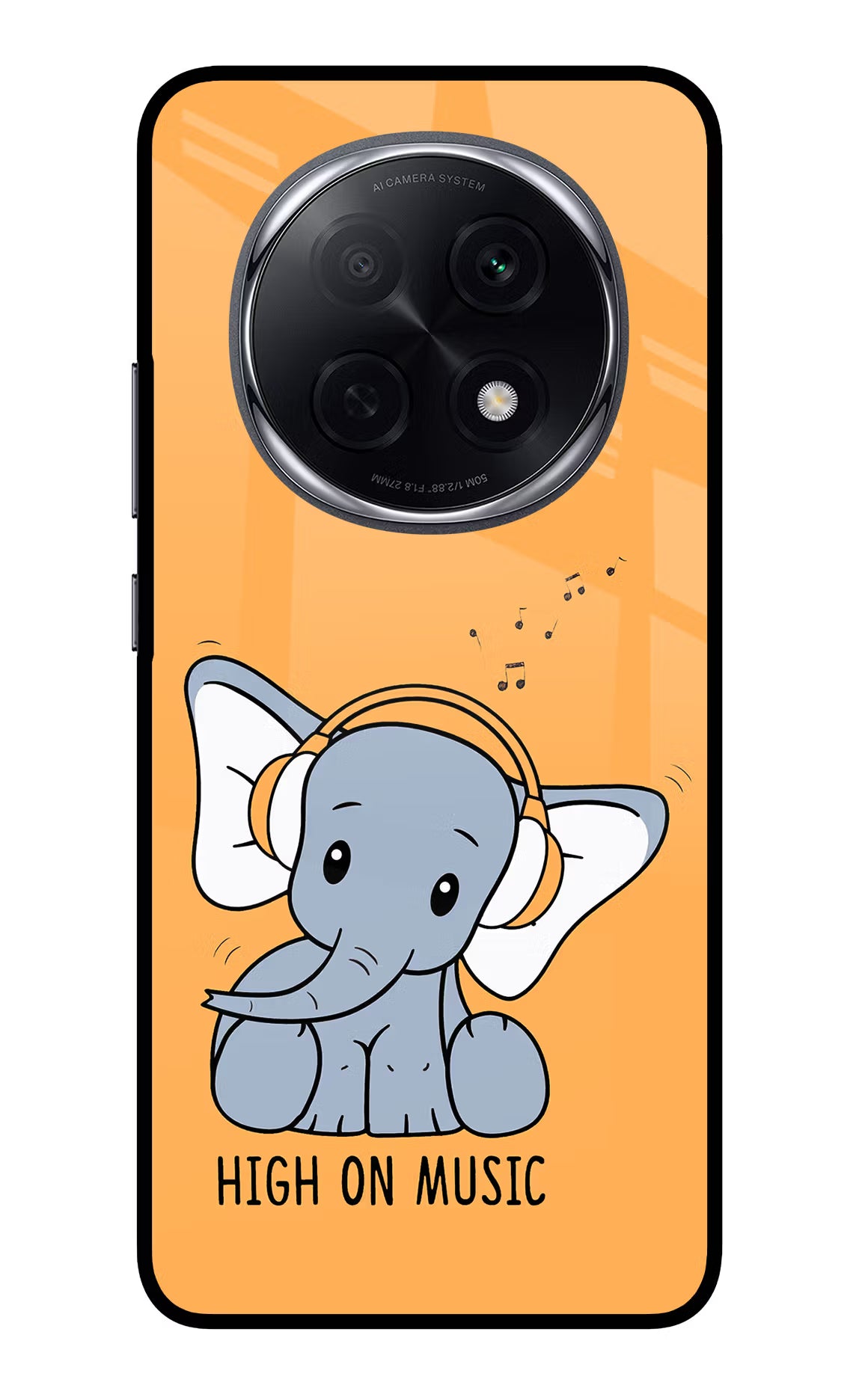 High On Music Oppo F29 Pro 5G Glass Case Back Cover by Casekaro