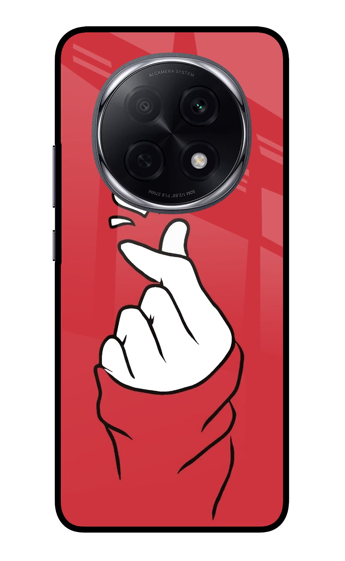 Korean Love Sign Oppo F29 Pro 5G Glass Case Back Cover by Casekaro