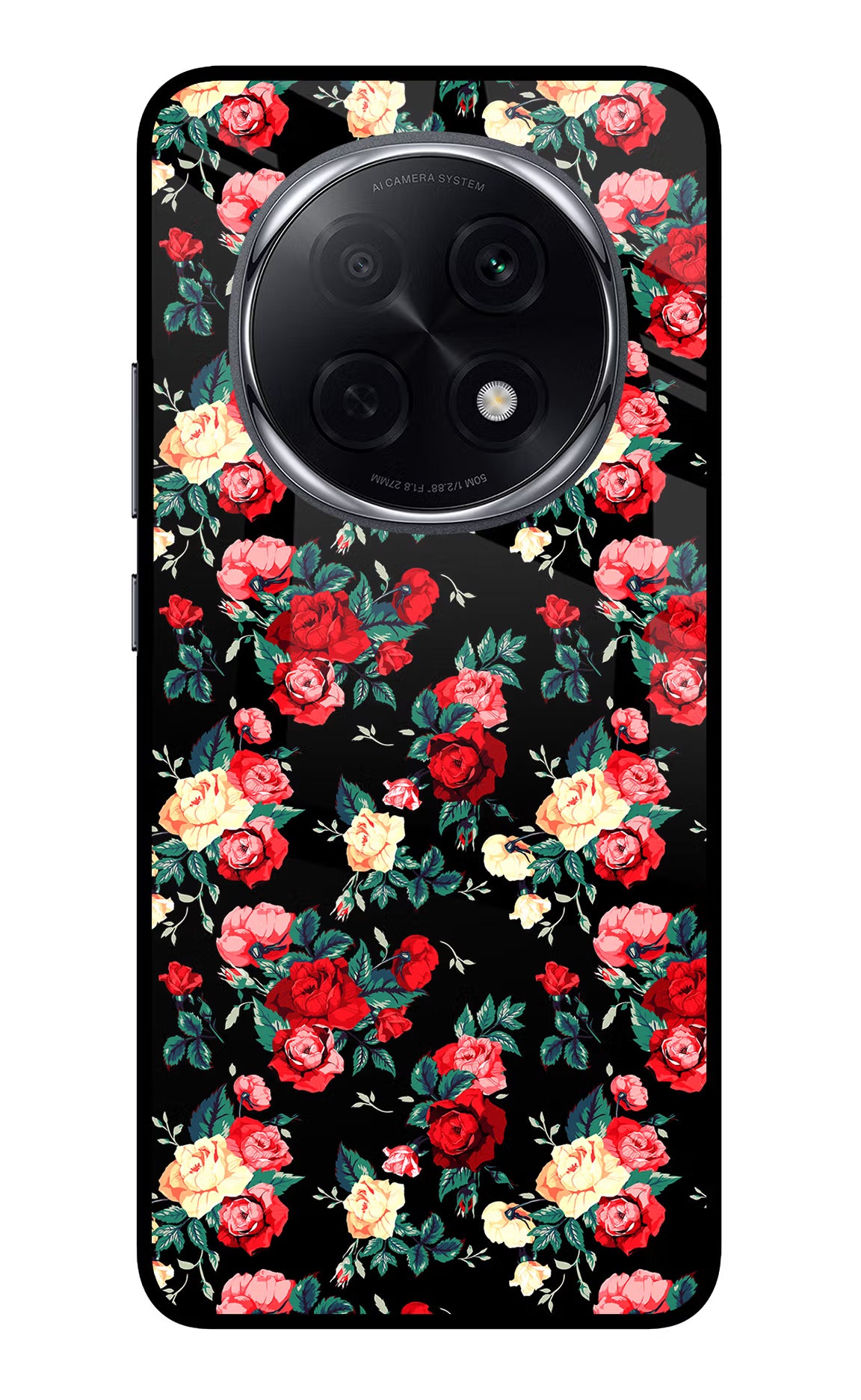 Rose Pattern Oppo F29 Pro 5G Glass Case Back Cover by Casekaro