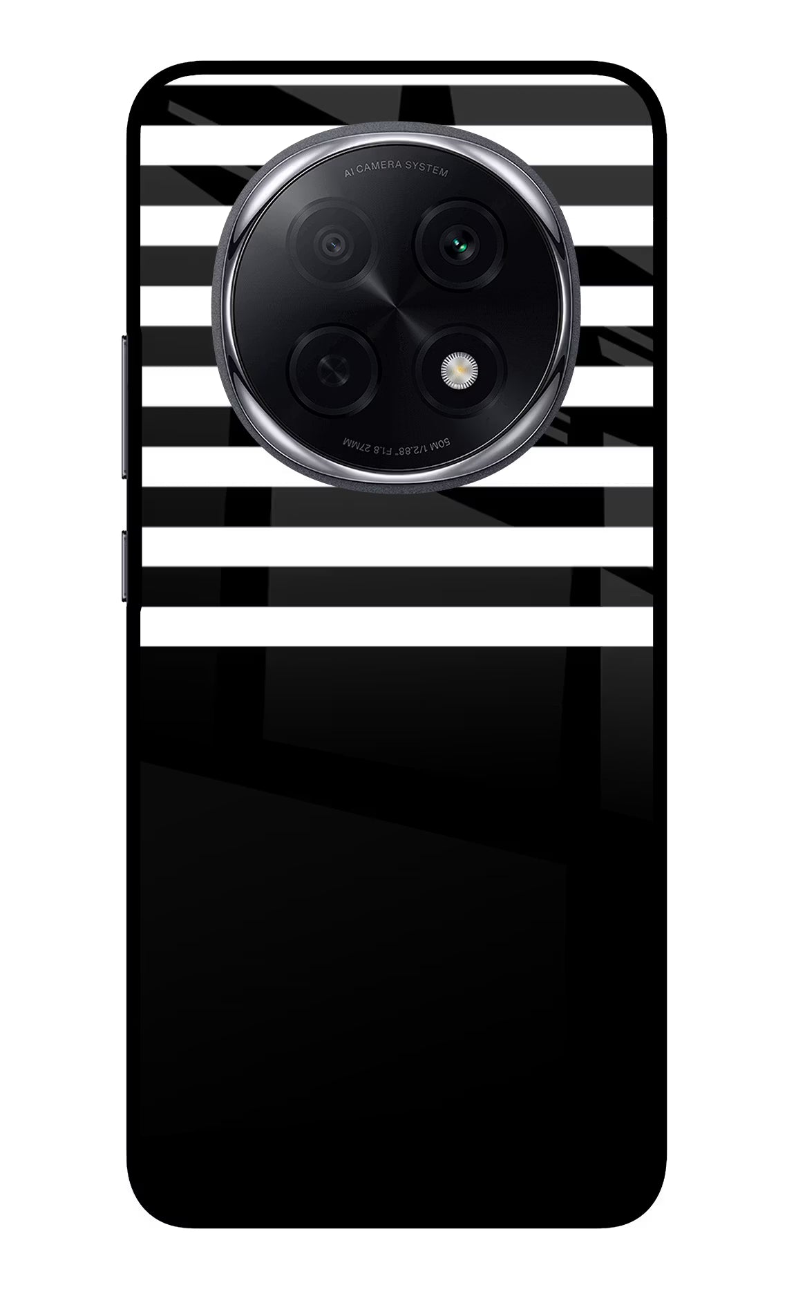 Black and White Print Oppo F29 Pro 5G Glass Case Back Cover by Casekaro