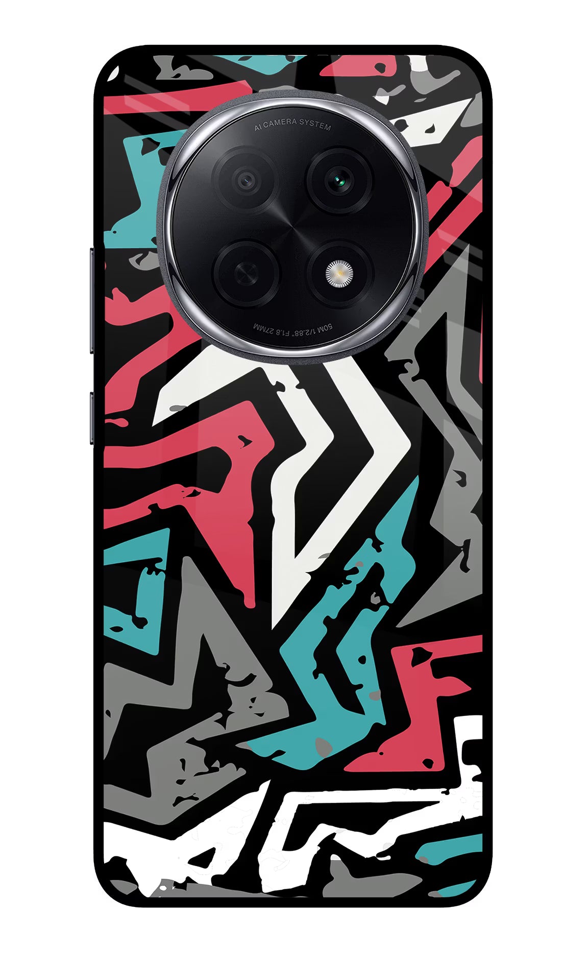 Geometric Graffiti Oppo F29 Pro 5G Glass Case Back Cover by Casekaro