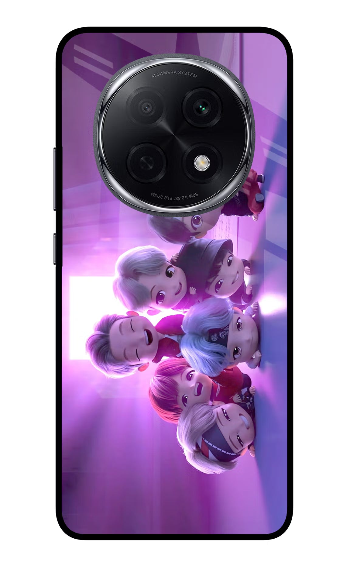 BTS Chibi Oppo F29 Pro 5G Glass Case Back Cover by Casekaro