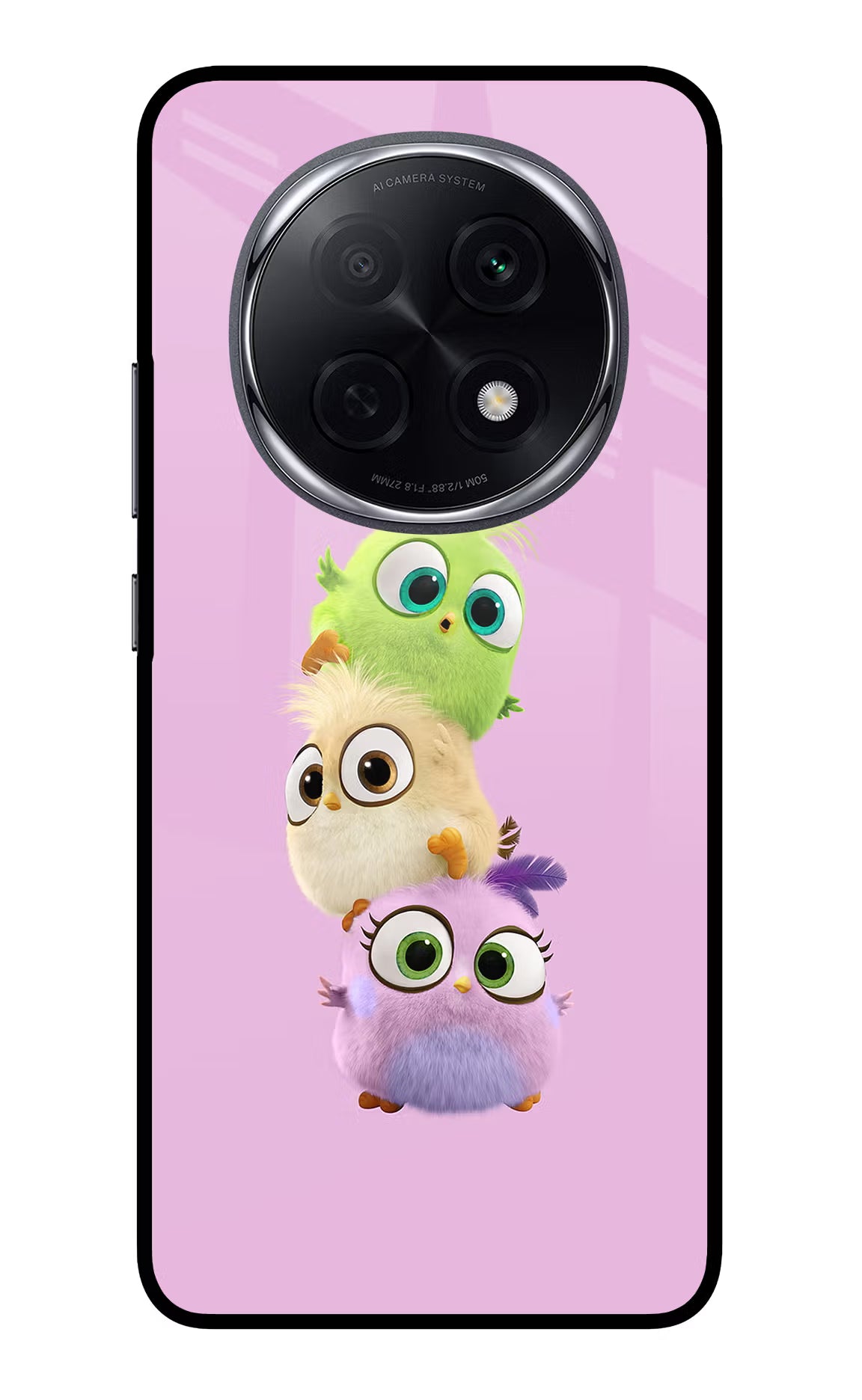 Cute Little Birds Oppo F29 Pro 5G Glass Case Back Cover by Casekaro
