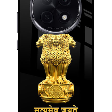 Satyamev Jayate Golden Oppo F29 Pro 5G Glass Case