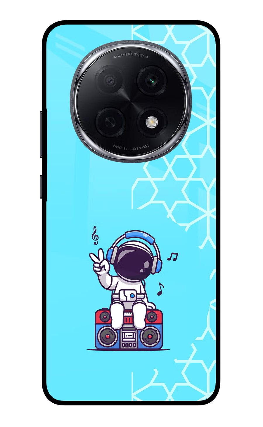 Cute Astronaut Chilling Oppo F29 Pro 5G Back Cover, Metal case