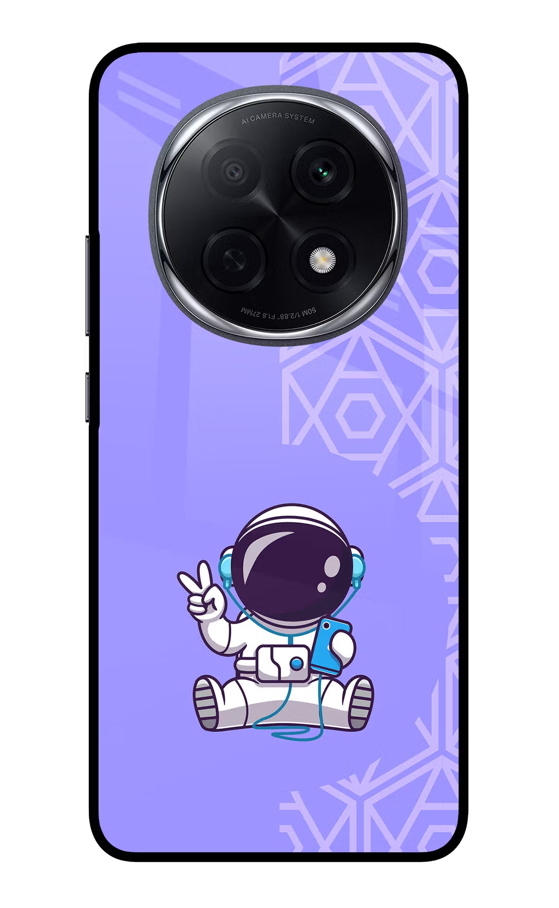 Cute Astronaut Chilling Oppo F29 Pro 5G Glass Case Back Cover by Casekaro