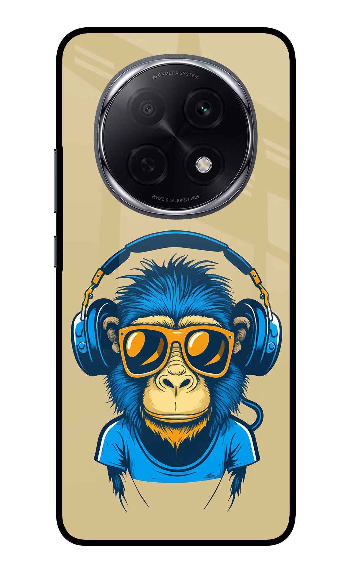 Monkey Headphone Oppo F29 Pro 5G Glass Case Back Cover by Casekaro