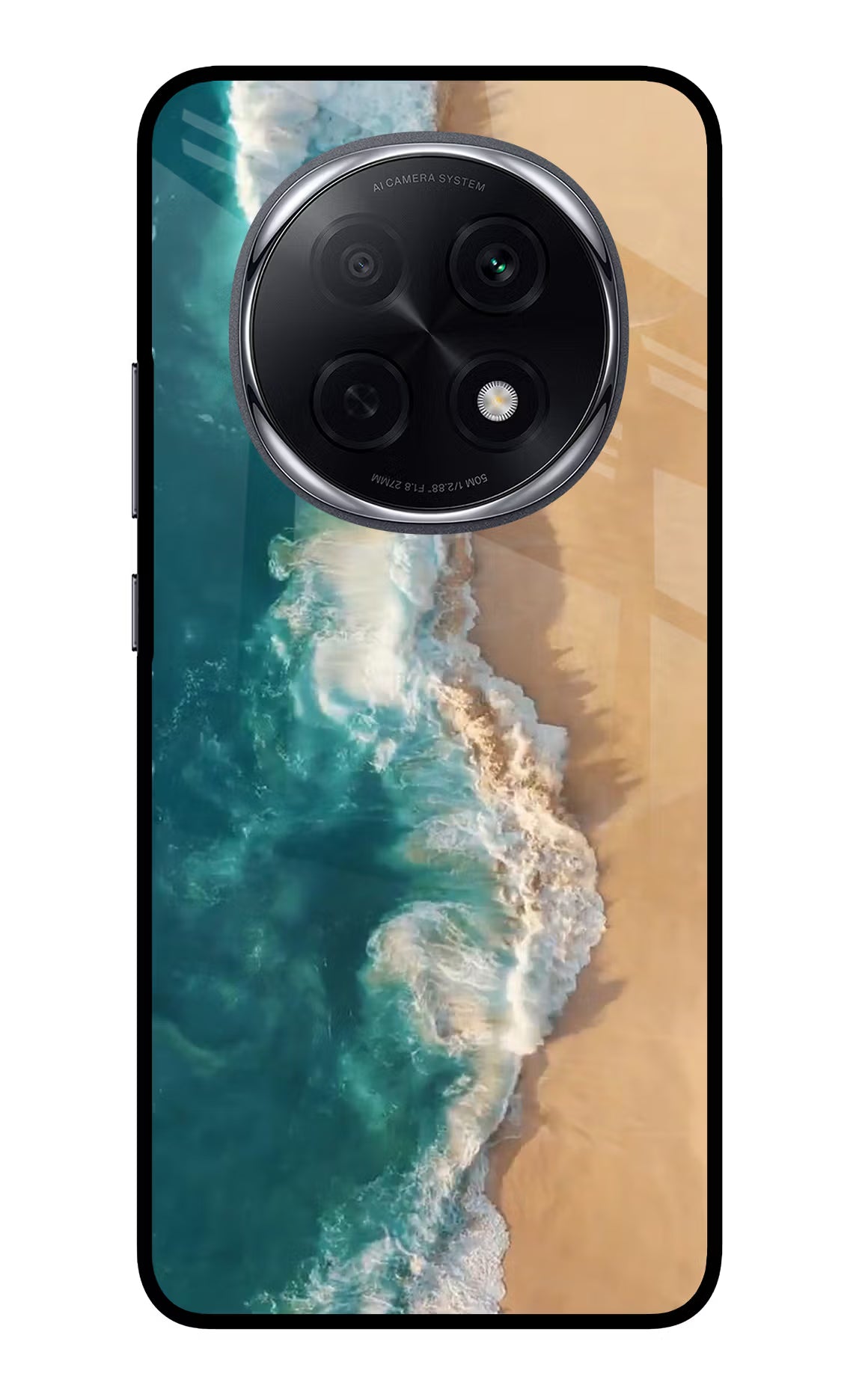 Ocean Beach Oppo F29 Pro 5G Glass Case Back Cover by Casekaro