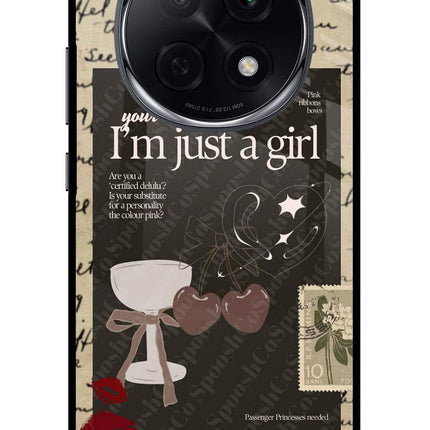 I am just a girl Oppo F29 Pro 5G Glass Case Back Cover by Casekaro