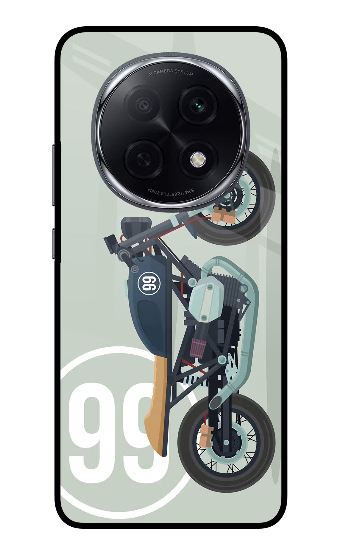 Classic Cafe Racer 99 Oppo F29 Pro 5G Glass Case Back Cover by Casekaro