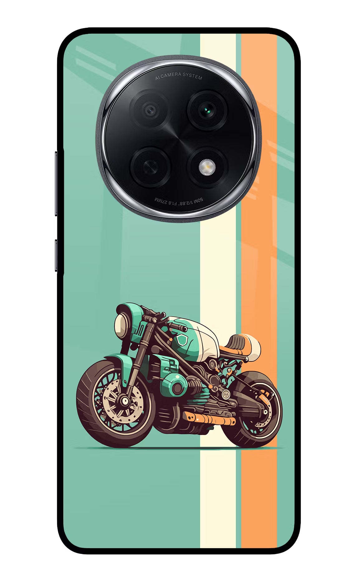 Striped Moto Drift Oppo F29 Pro 5G Glass Case Back Cover by Casekaro