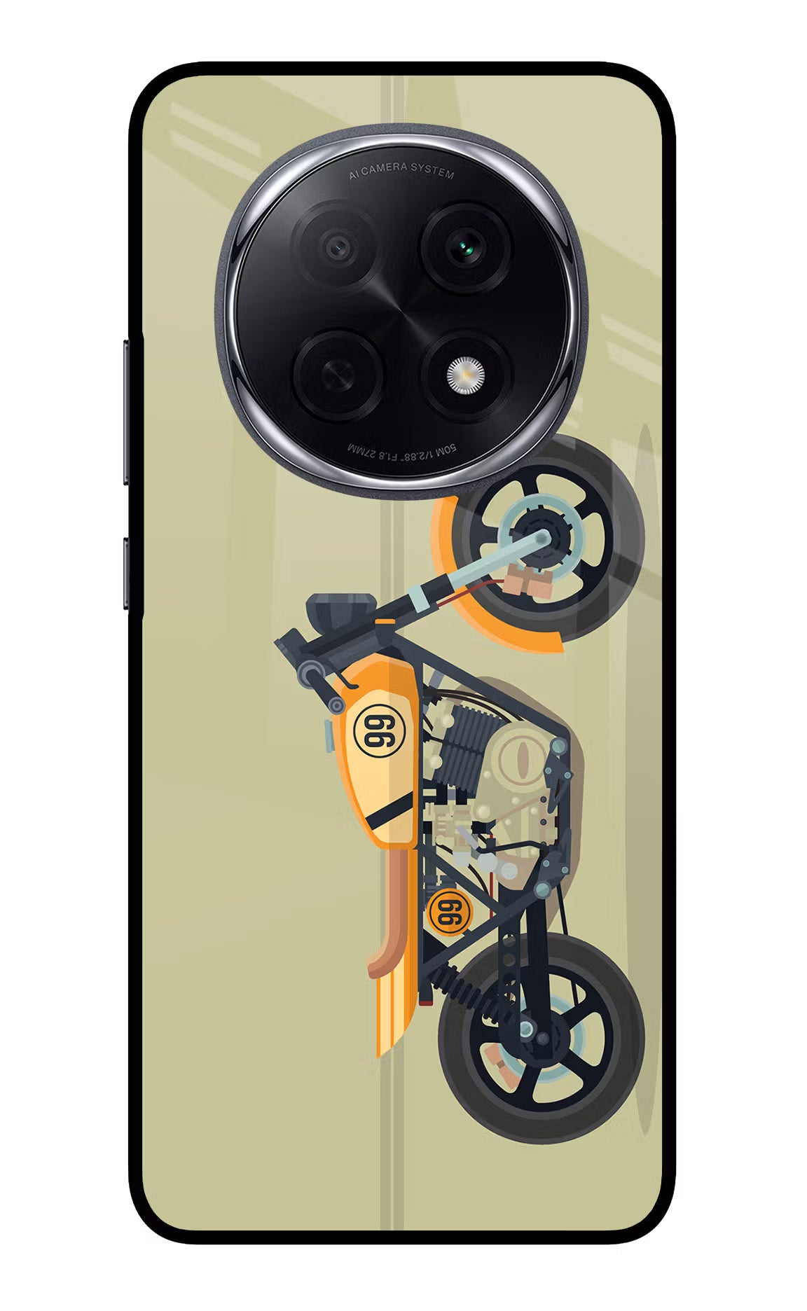 Vertical Speedster Oppo F29 Pro 5G Glass Case Back Cover by Casekaro