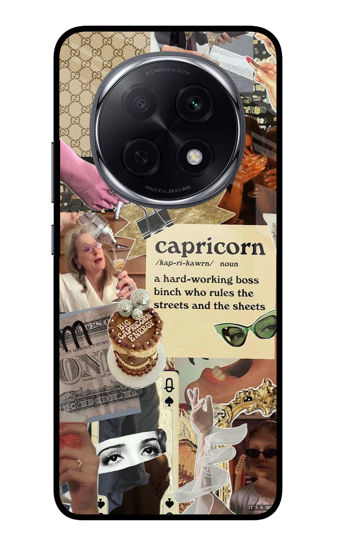 Capricorn Zodiac Oppo F29 Pro 5G Glass Case Back Cover by Casekaro