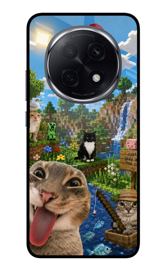 Minecraft Cat Chaos Oppo F29 Pro 5G Glass Case