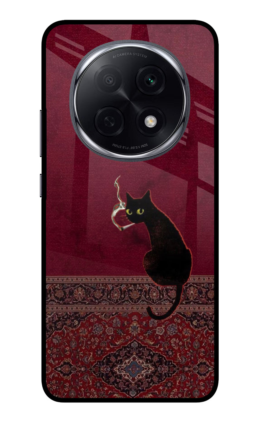 Midnight Cat Oppo F29 Pro 5G Back Cover, Glass case