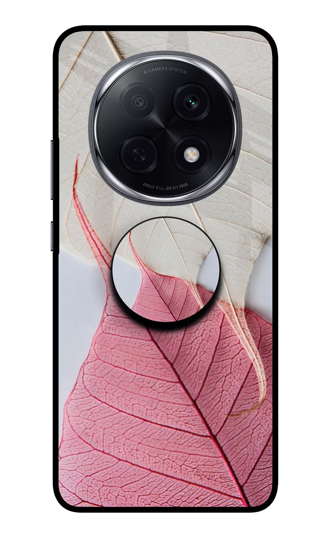 White Pink Leaf Oppo F29 Pro 5G Pop Case by Casekaro