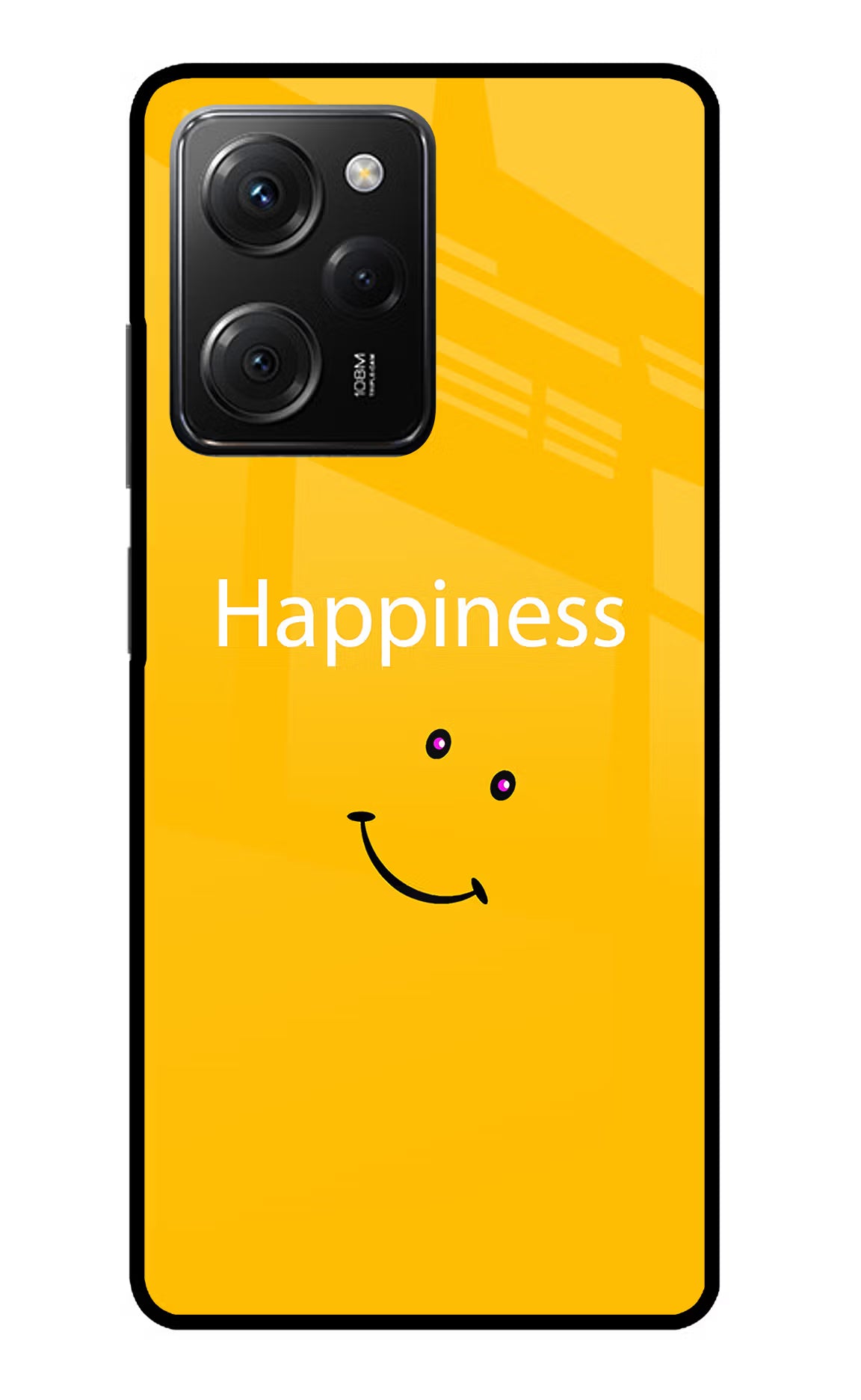 Happiness With Smiley Poco X5 Pro 5G Glass Case