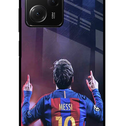 Messi Poco X5 Pro 5G Glass Case Back Cover by Casekaro
