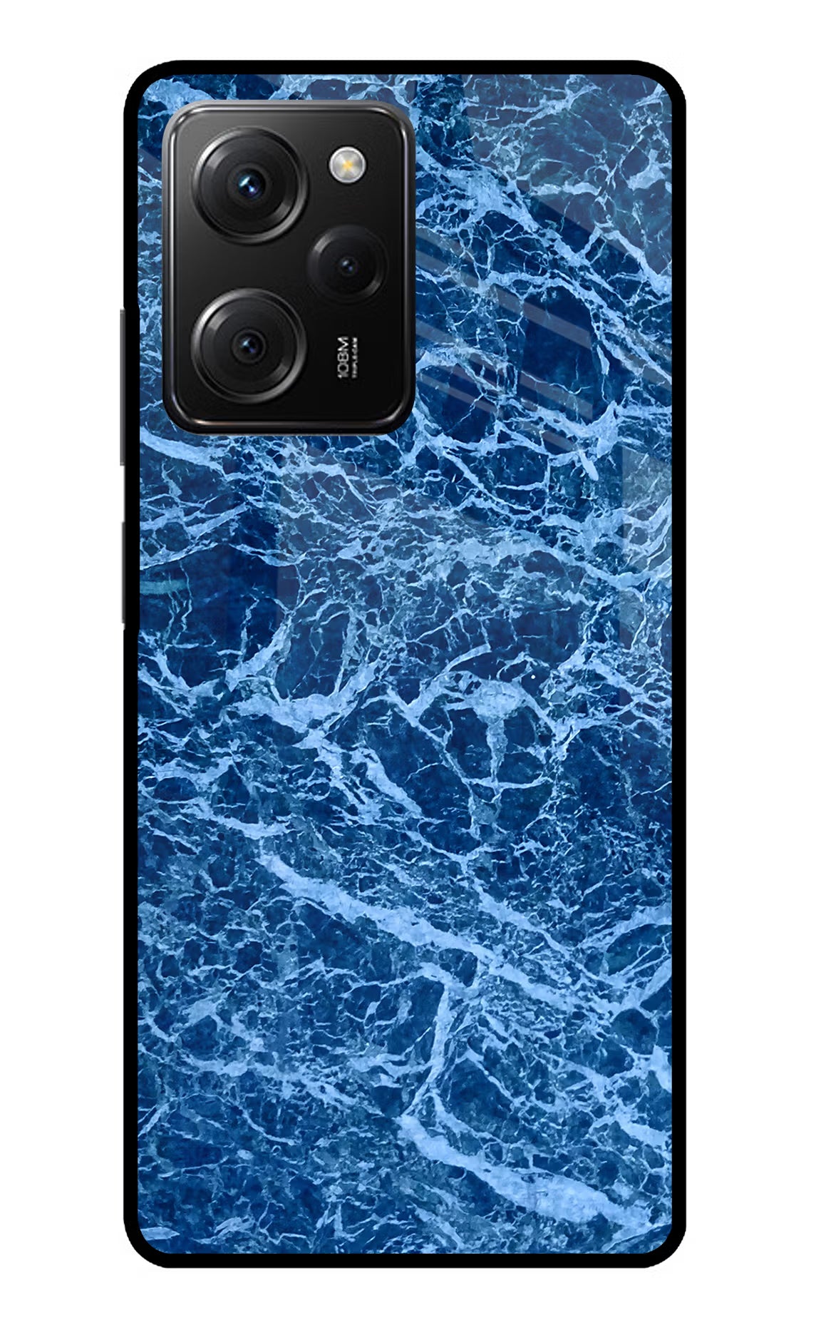 Blue Marble Poco X5 Pro 5G Glass Case Back Cover by Casekaro
