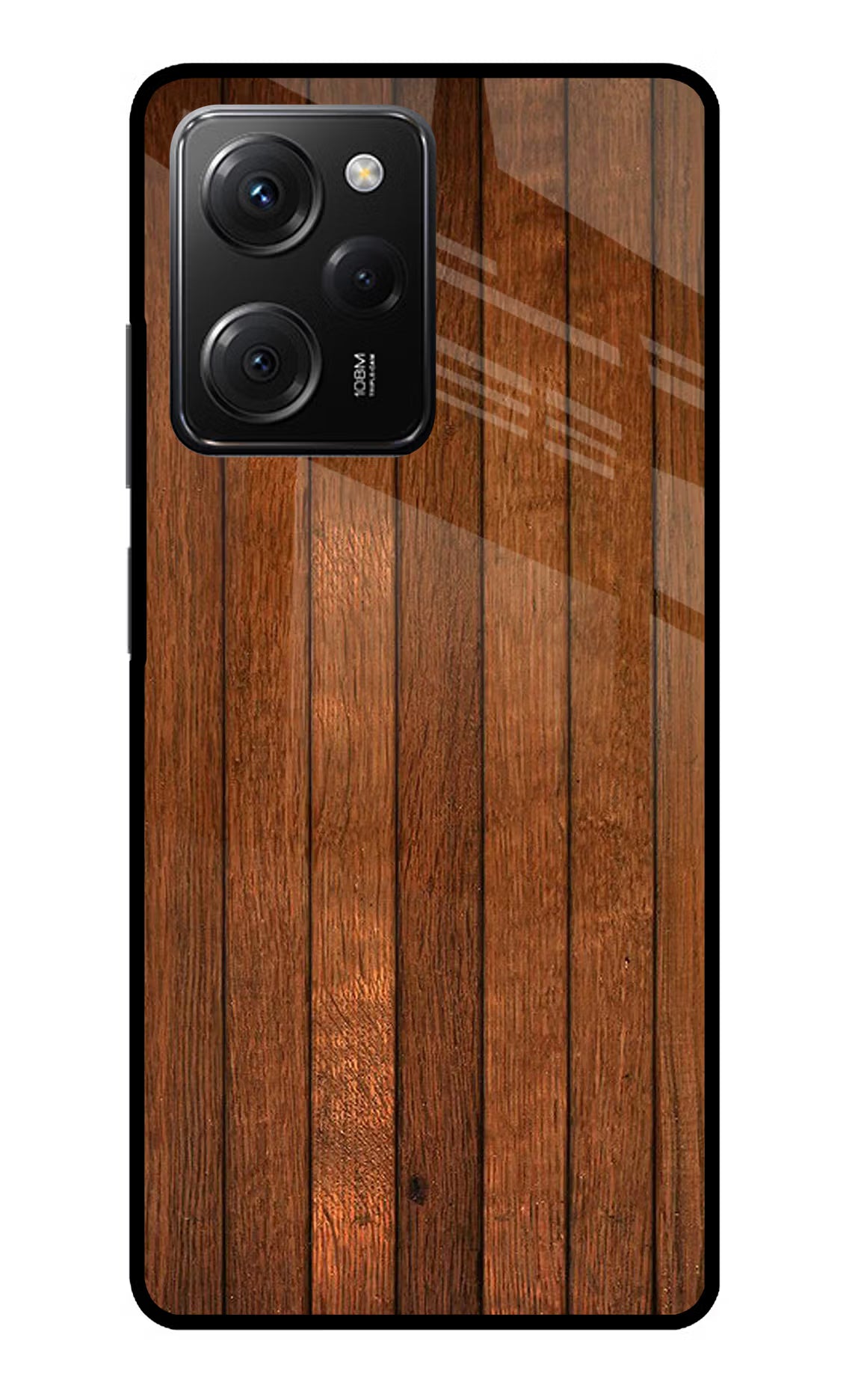 Wooden Artwork Bands Poco X5 Pro 5G Glass Case