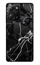 Black Marble Pattern Poco X5 Pro 5G Glass Case