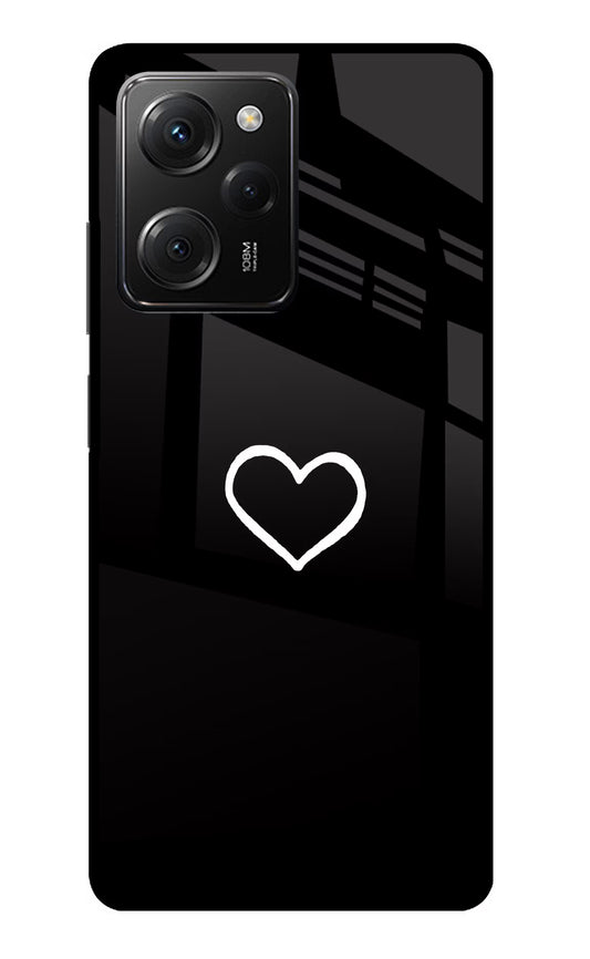 Heart Poco X5 Pro 5G Glass Case