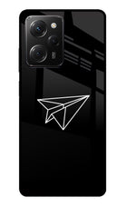 Paper Plane White Poco X5 Pro 5G Glass Case