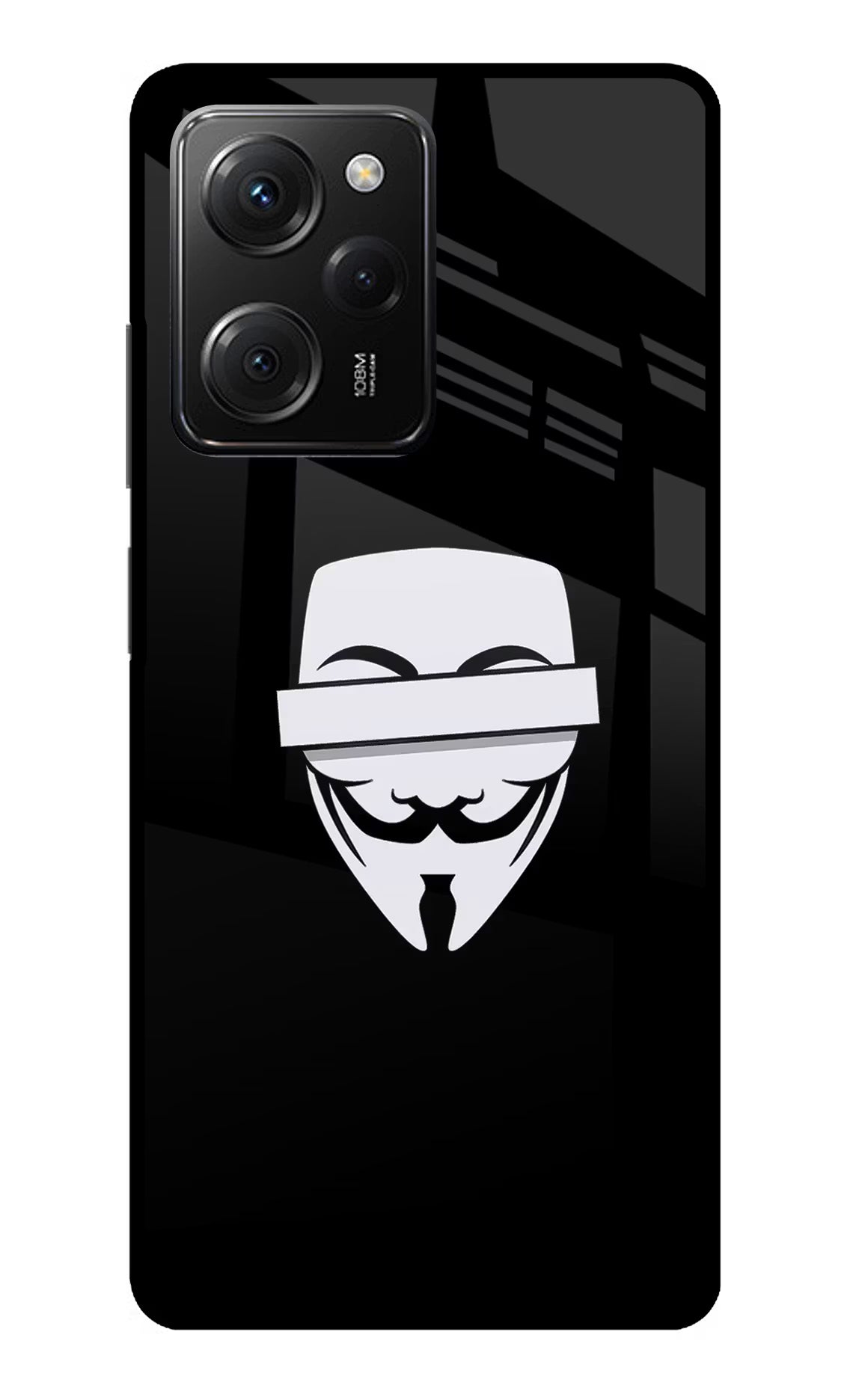 Anonymous Face Poco X5 Pro 5G Glass Case