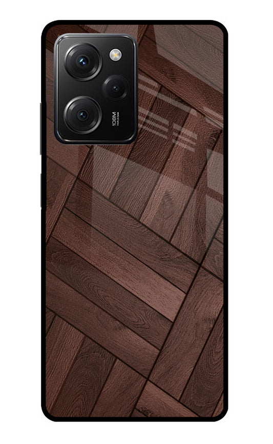 Wooden Texture Design Poco X5 Pro 5G Glass Case