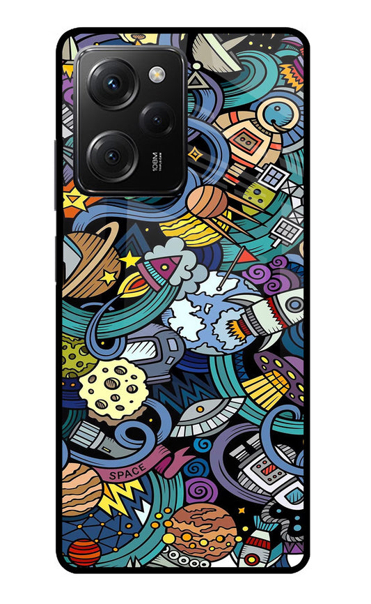 Space Abstract Poco X5 Pro 5G Glass Case