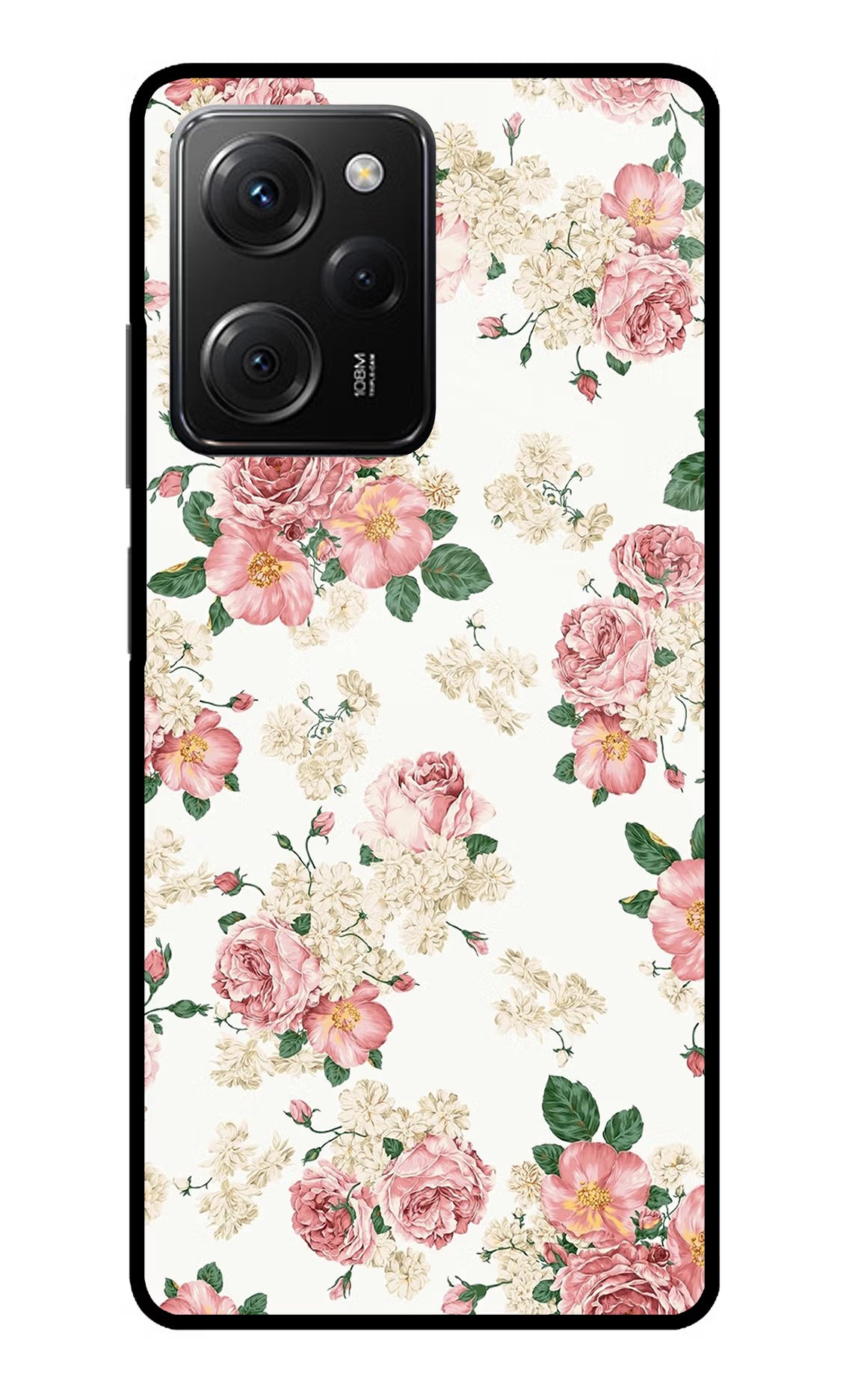 Flowers Poco X5 Pro 5G Glass Case