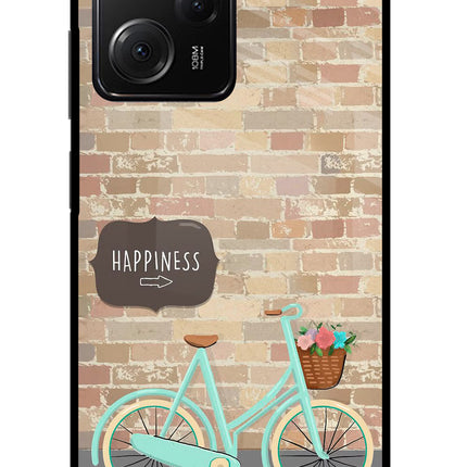 Happiness Artwork Poco X5 Pro 5G Glass Case Back Cover by Casekaro