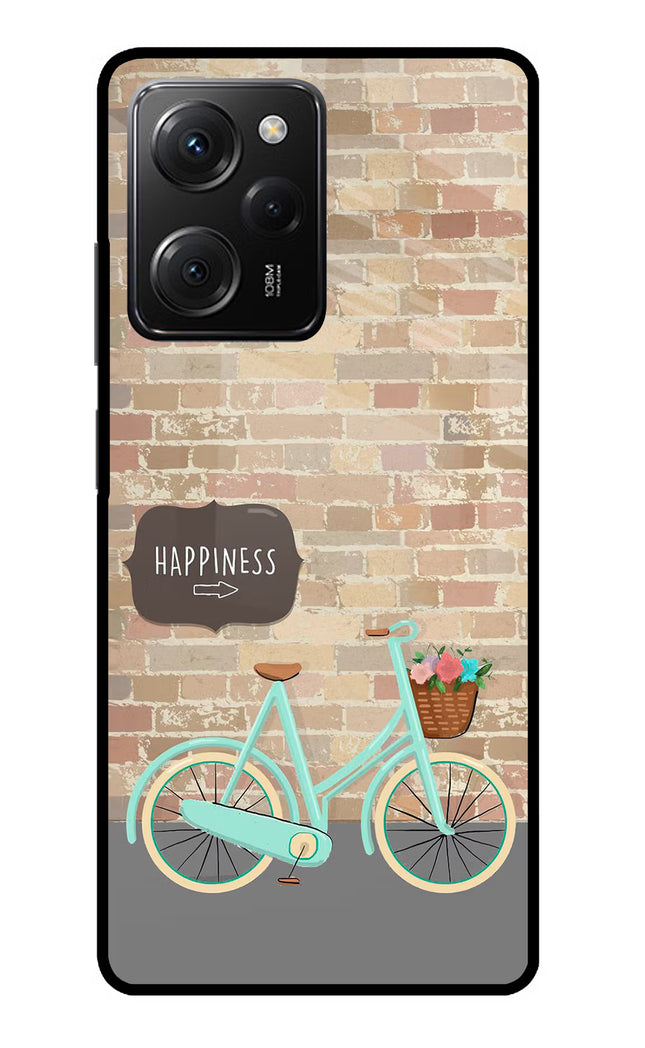 Happiness Artwork Poco X5 Pro 5G Glass Case Back Cover by Casekaro