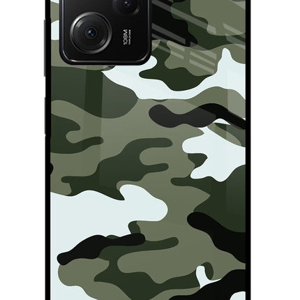 Camouflage Poco X5 Pro 5G Glass Case