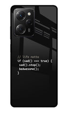 Life Motto Code Poco X5 Pro 5G Glass Case