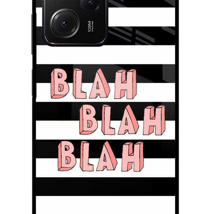 Blah Blah Blah Poco X5 Pro 5G Glass Case